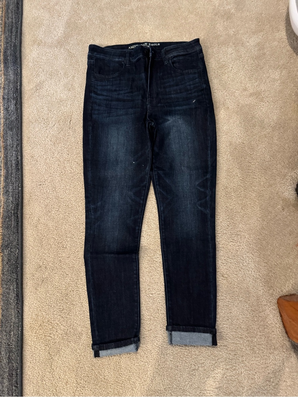 American Eagle Outfitters Dark Indigo Slim Ankle Jeans